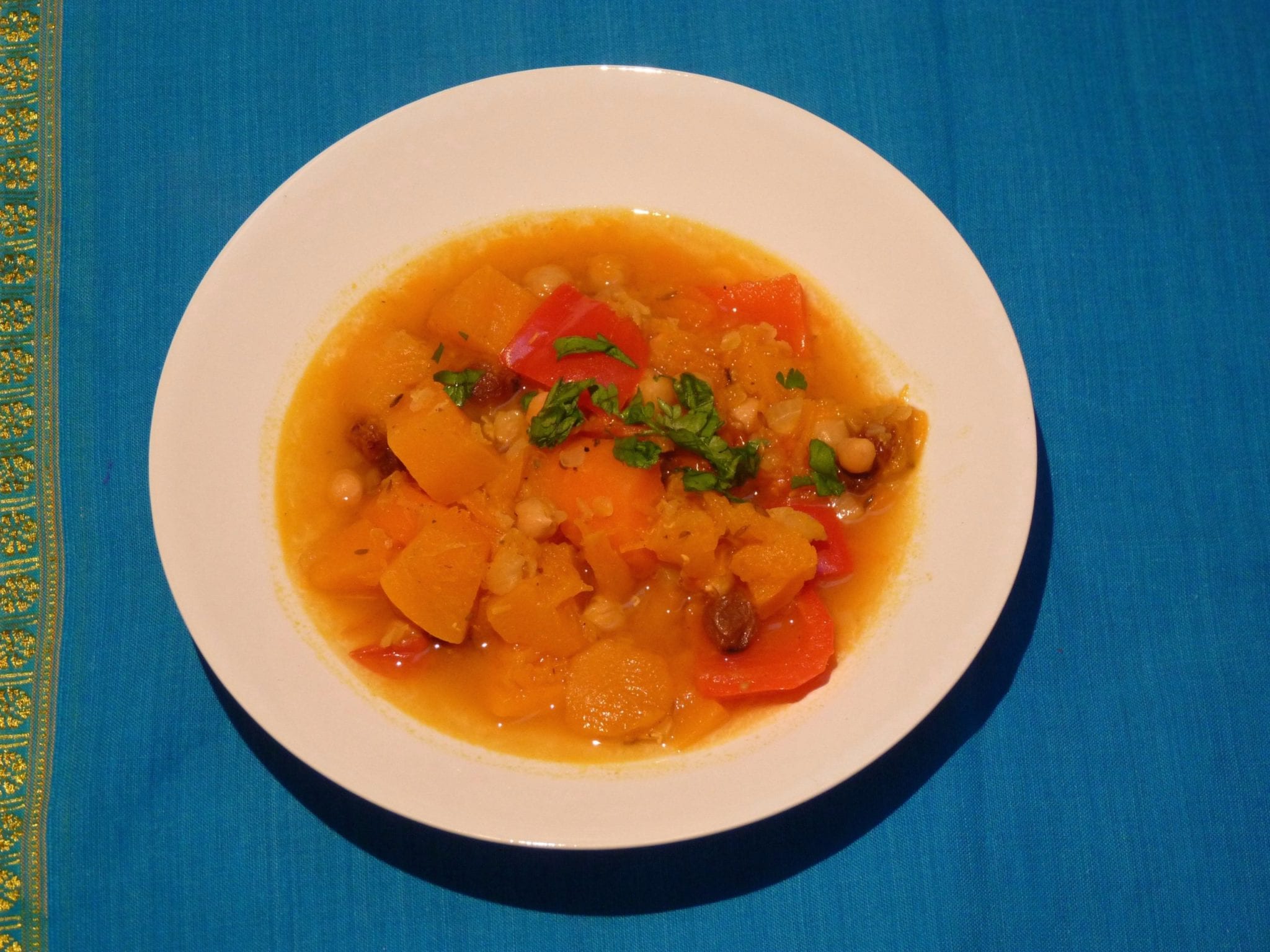 Hearty pumpkin and chickpea tagine Carol Trevor Yoga